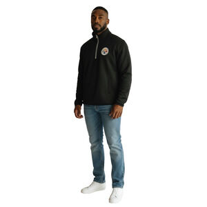 NFL Football Pittsburgh Steelers Lightweight 1/4 Zip Pullover Shirt Jacket Large